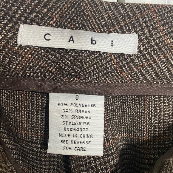 Cabi‎ Boot Cut Tan/Black Flat Front Cuffed Trouser - Picture 5 of 5